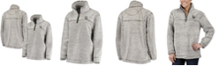G-III 4Her by Carl Banks Women's Gray Colorado Rockies Sherpa Quarter-Zip Pullover Jacket